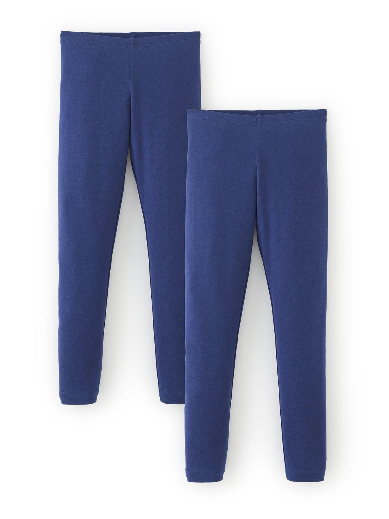 The Very Collection Girls 2 Pack Leggings - Navy
