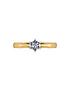  image of moissanite-9ct-yellow-gold-025ct-eq-solitaire-ring
