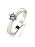  image of moissanite-9ct-white-gold-025ct-equivalent-stone-solitaire-ring