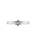  image of moissanite-9ct-white-gold-025ct-equivalent-stone-solitaire-ring