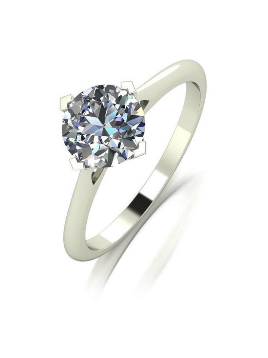 front image of moissanite-9ct-white-gold-125ct-eq-solitaire-ring