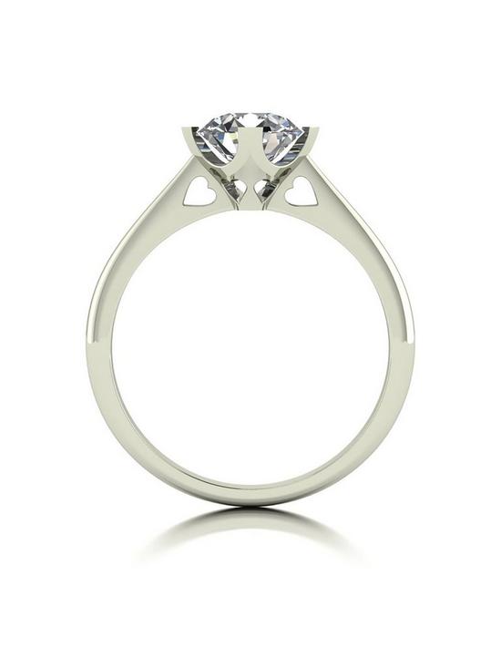stillFront image of moissanite-9ct-white-gold-125ct-eq-solitaire-ring