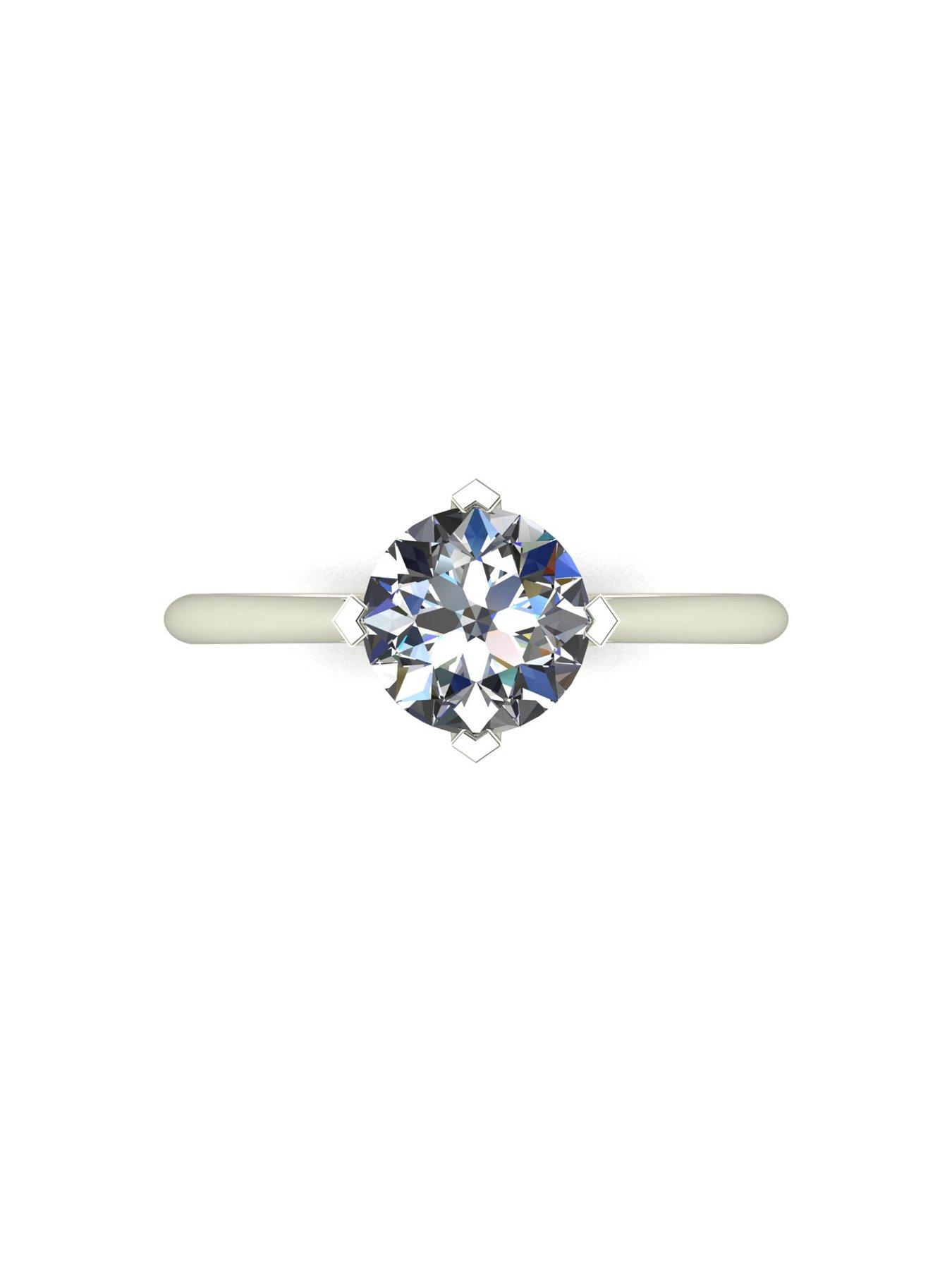  image of moissanite-9ct-white-gold-125ct-eq-solitaire-ring