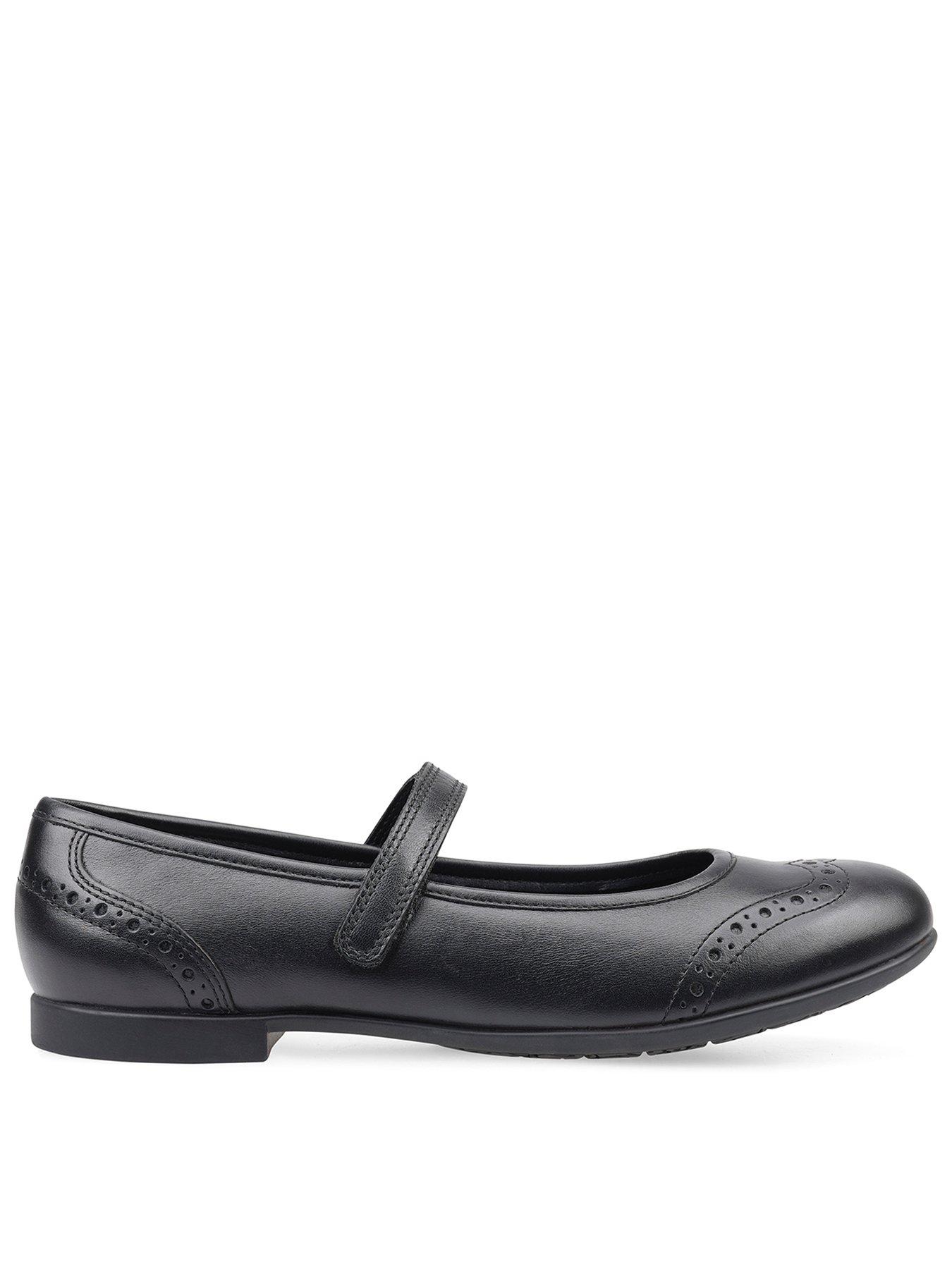 Start-rite Impress Girls Black Leather Mary Jane School Shoes