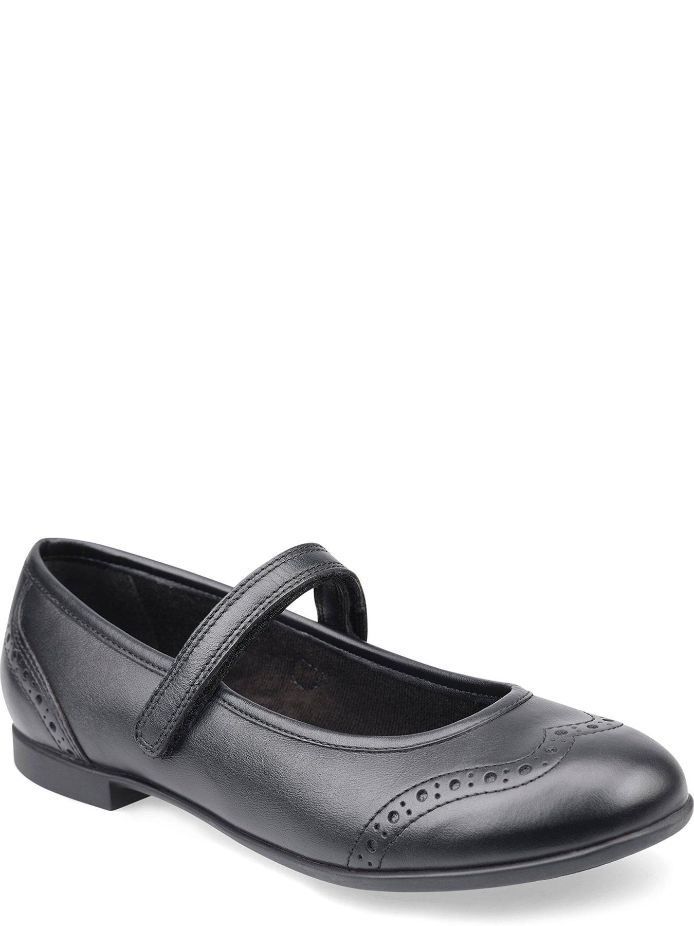 Start-rite Impress Girls Black Leather Mary Jane School Shoes