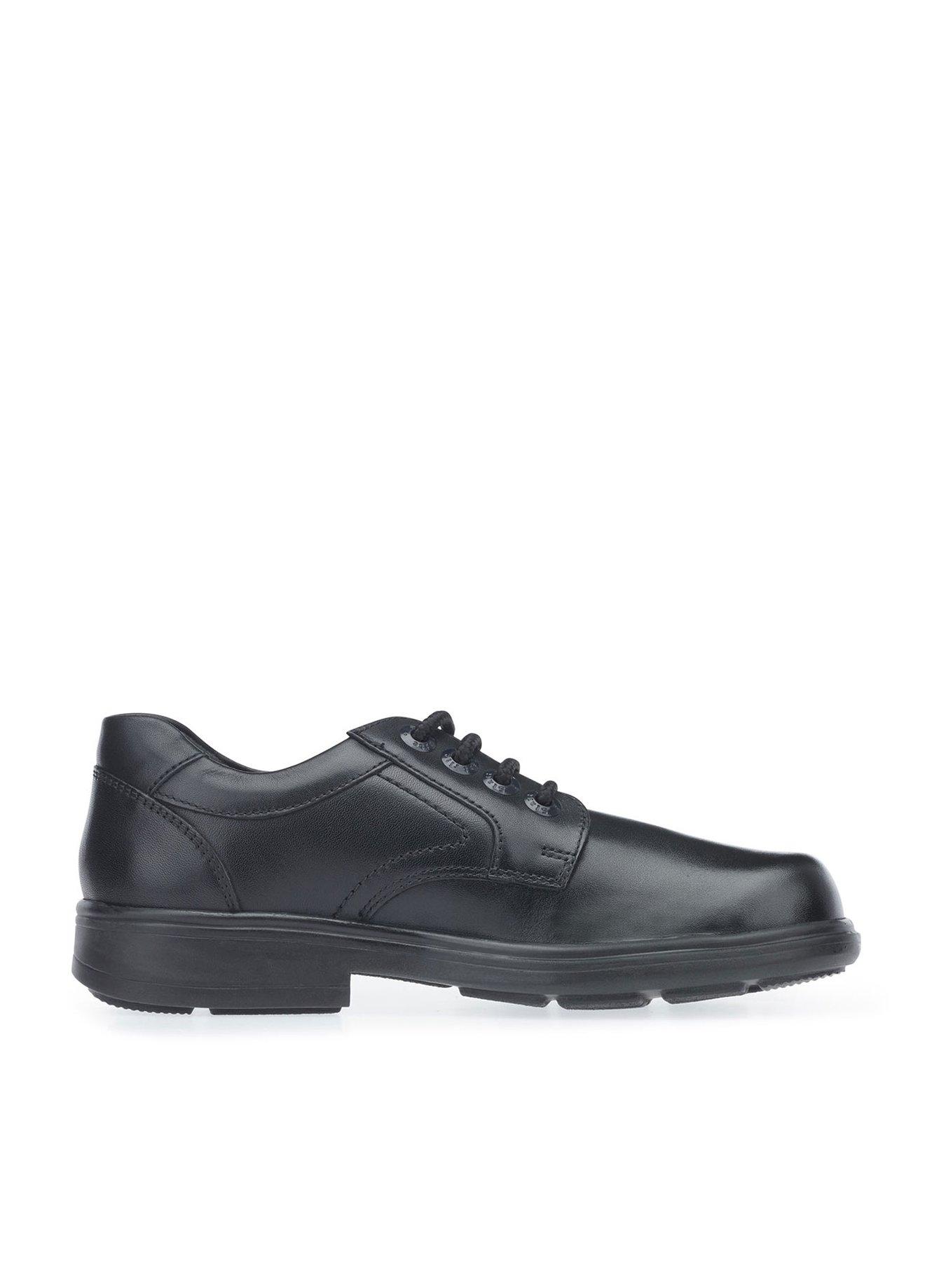  image of start-rite-startrite-isaac-boys-vegan-smart-black-lace-up-school-shoes