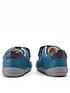  image of start-rite-footprint-boys-blue-dinosaur-print-soft-leather-easy-riptape-trainer-shoes-blue