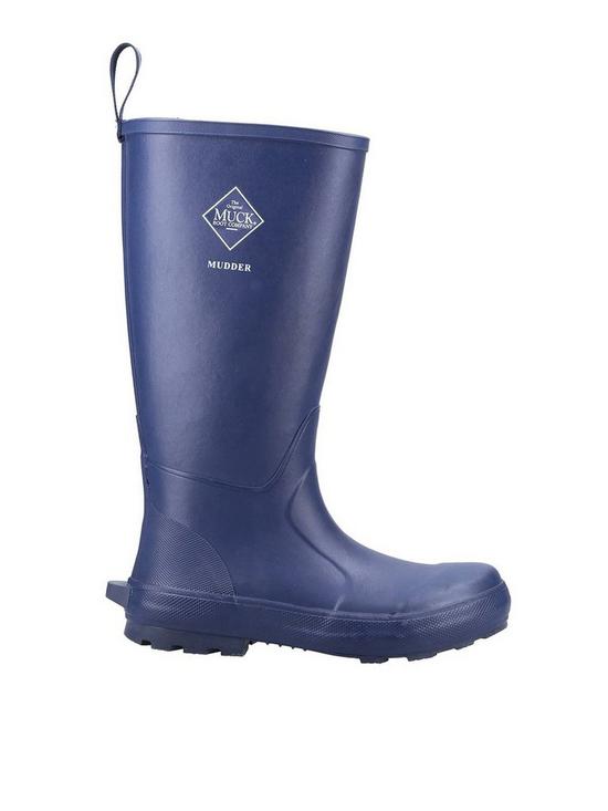 front image of muck-boots-mudder-tall-wellington-navy