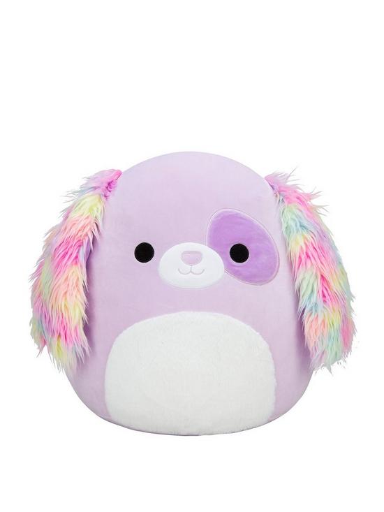 front image of squishmallows-16-lilac-dog-fluffy-ears-and-tummy