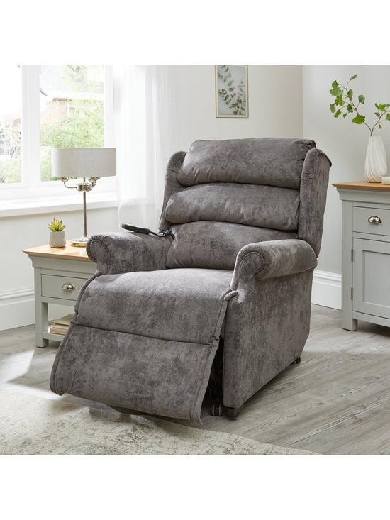 stillFront image of hampton-power-lift-and-tilt-fabric-recliner-armchair