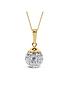  image of love-gold-9ct-gold-8mm-crystal-glitz-ball-pend-earring-set-18-trace
