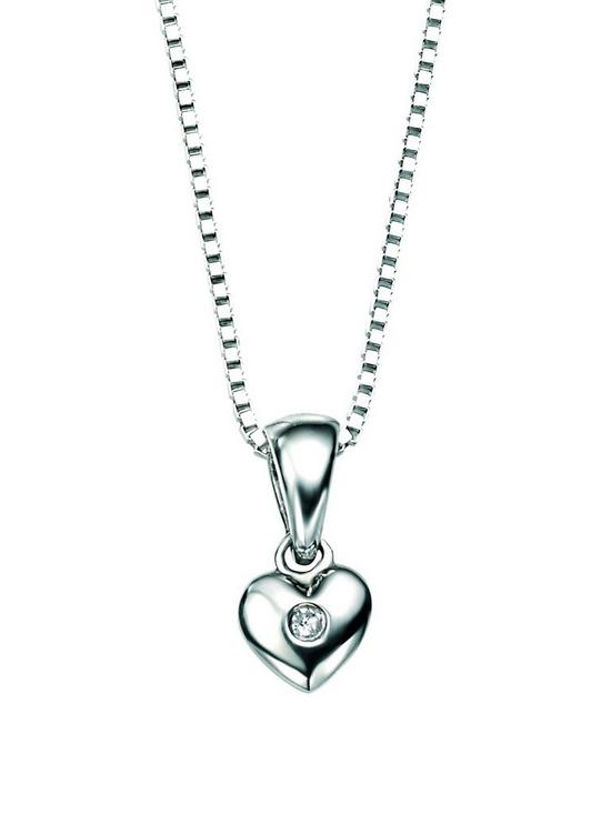 front image of d-for-diamond-diamond-set-childrens-heart-pendant