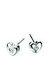  image of d-for-diamond-diamond-set-childrens-heart-earrings