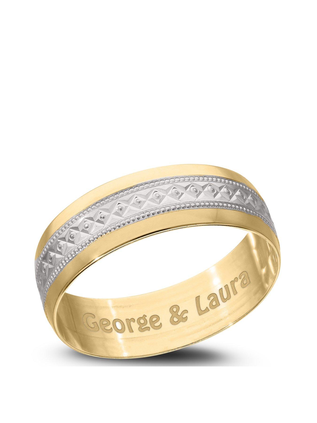 Gold on sale rhodium ring