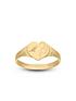  image of love-gold-9ct-yellow-gold-personalised-heart-signet-ring