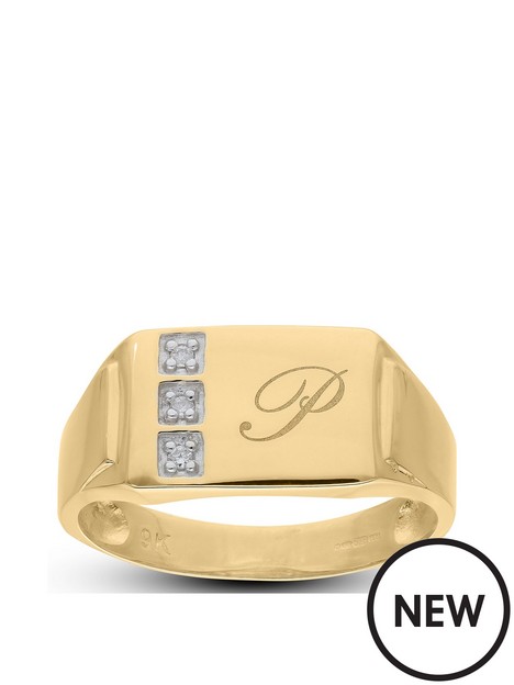 love-gold-9ct-gold-3-pts-dia-set-personalised-gents-signet-ring