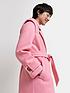  image of ri-petite-petite-belted-robe-trench-coat-pink