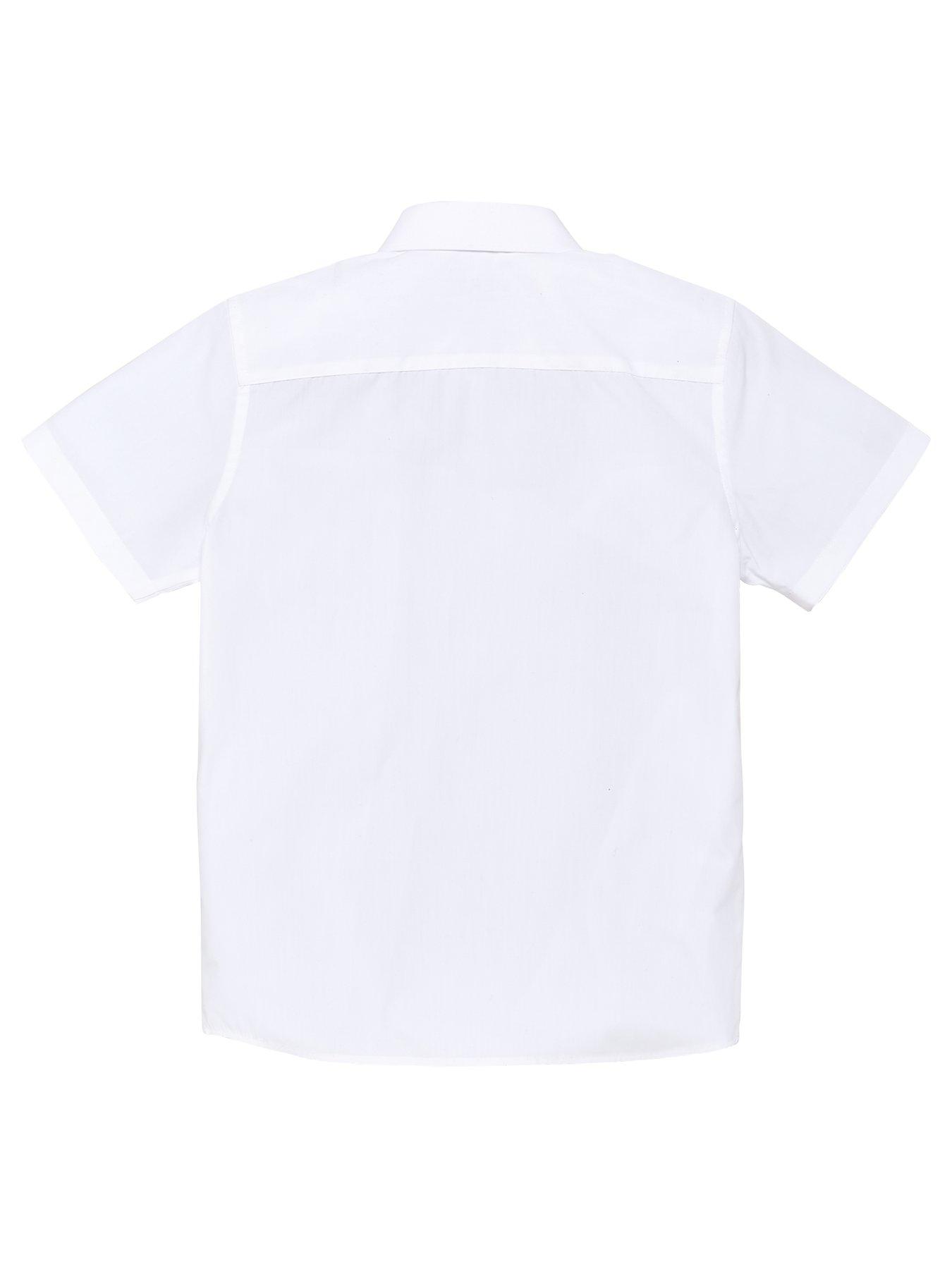 Image 3 of 7 of The Very Collection Girls 3 Pack Easy Iron Short Sleeve Blouses - White