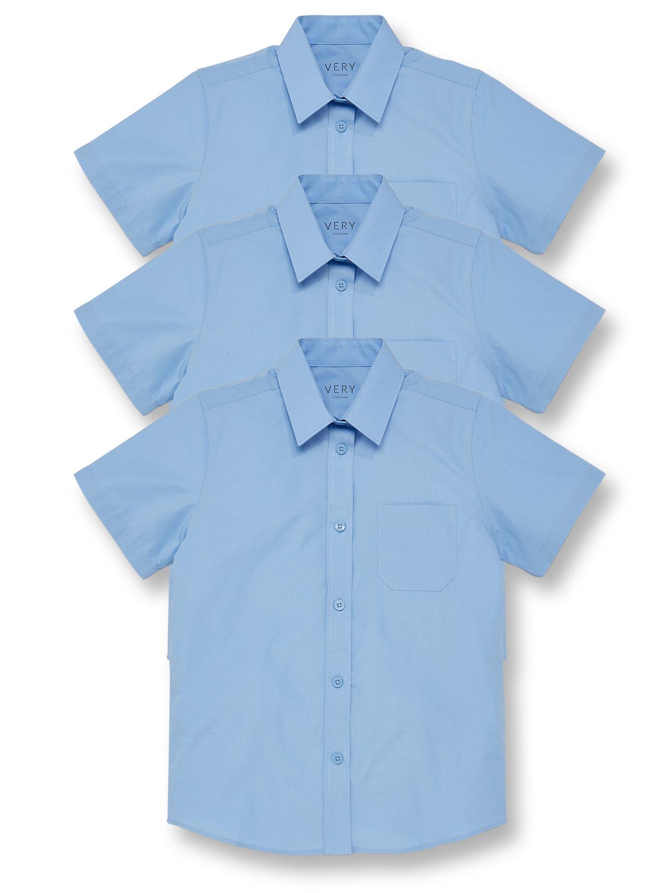 everyday-girlsnbsprecycled-polyester-short-sleeve-blouses-3-packnbsp--blue