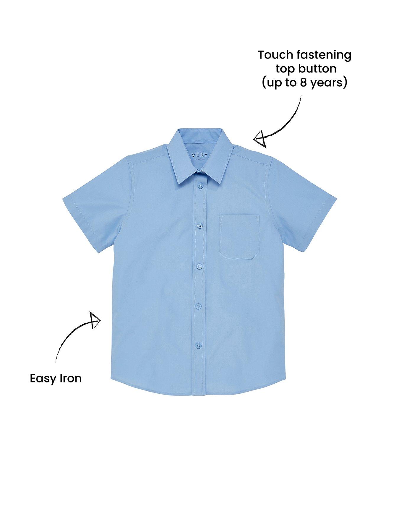  image of everyday-girlsnbsppolyester-short-sleeve-blouses-3-packnbsp--blue