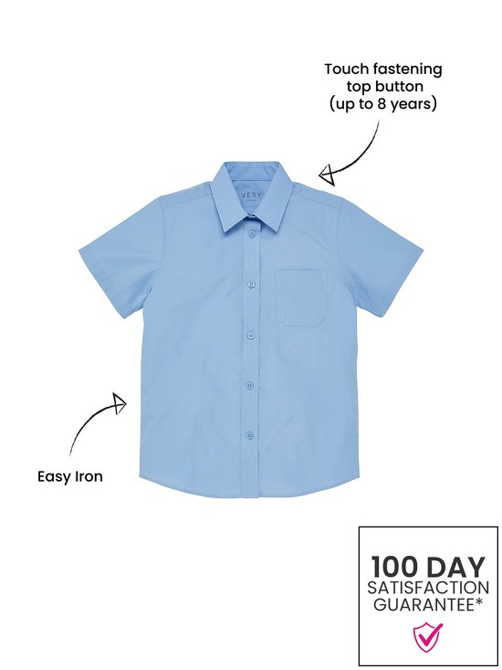 back image of everyday-girlsnbsppolyester-short-sleeve-blouses-3-packnbsp--blue