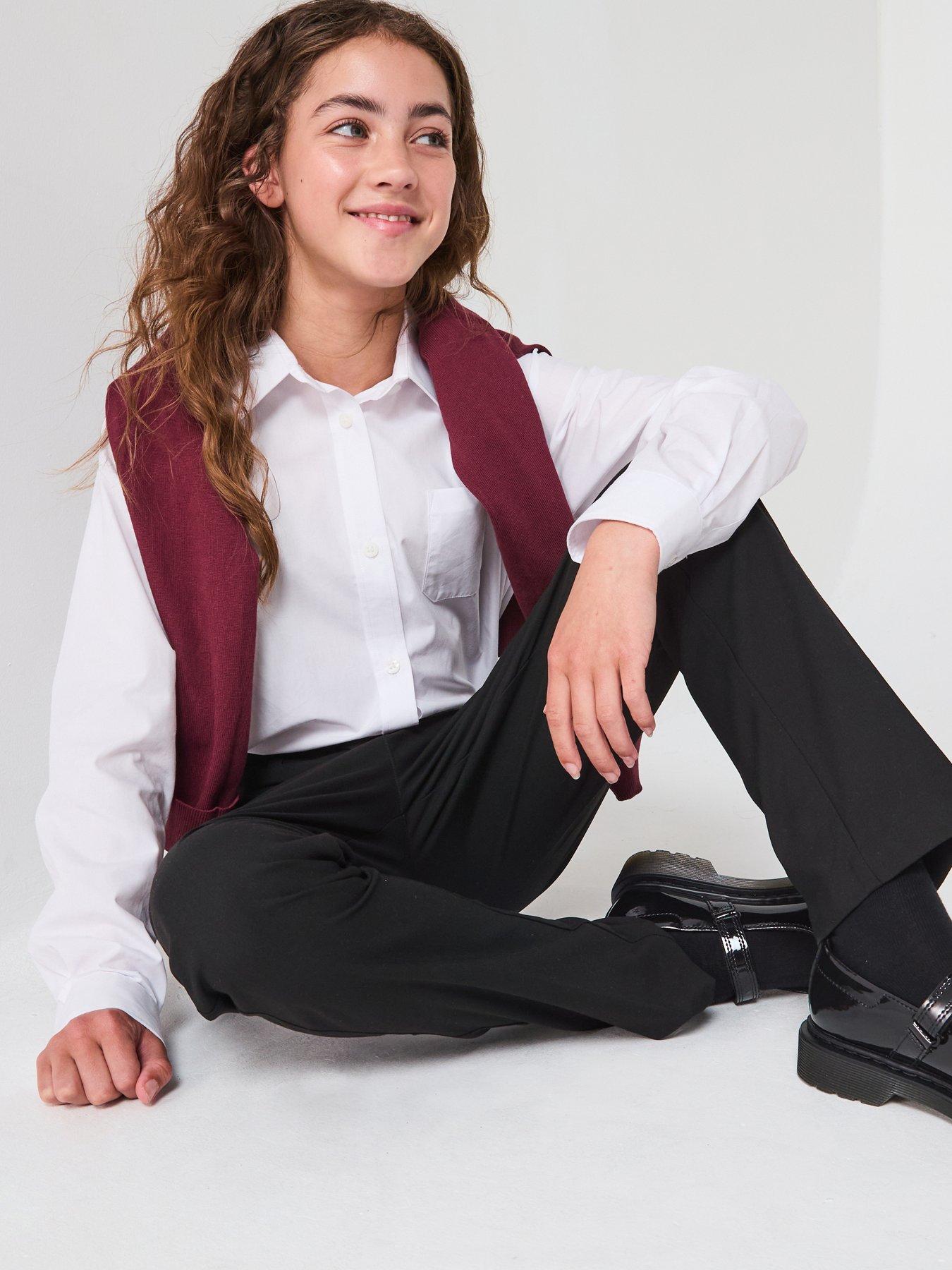  image of the-very-collection-girls-3-packnbsplong-sleeve-blouses-white