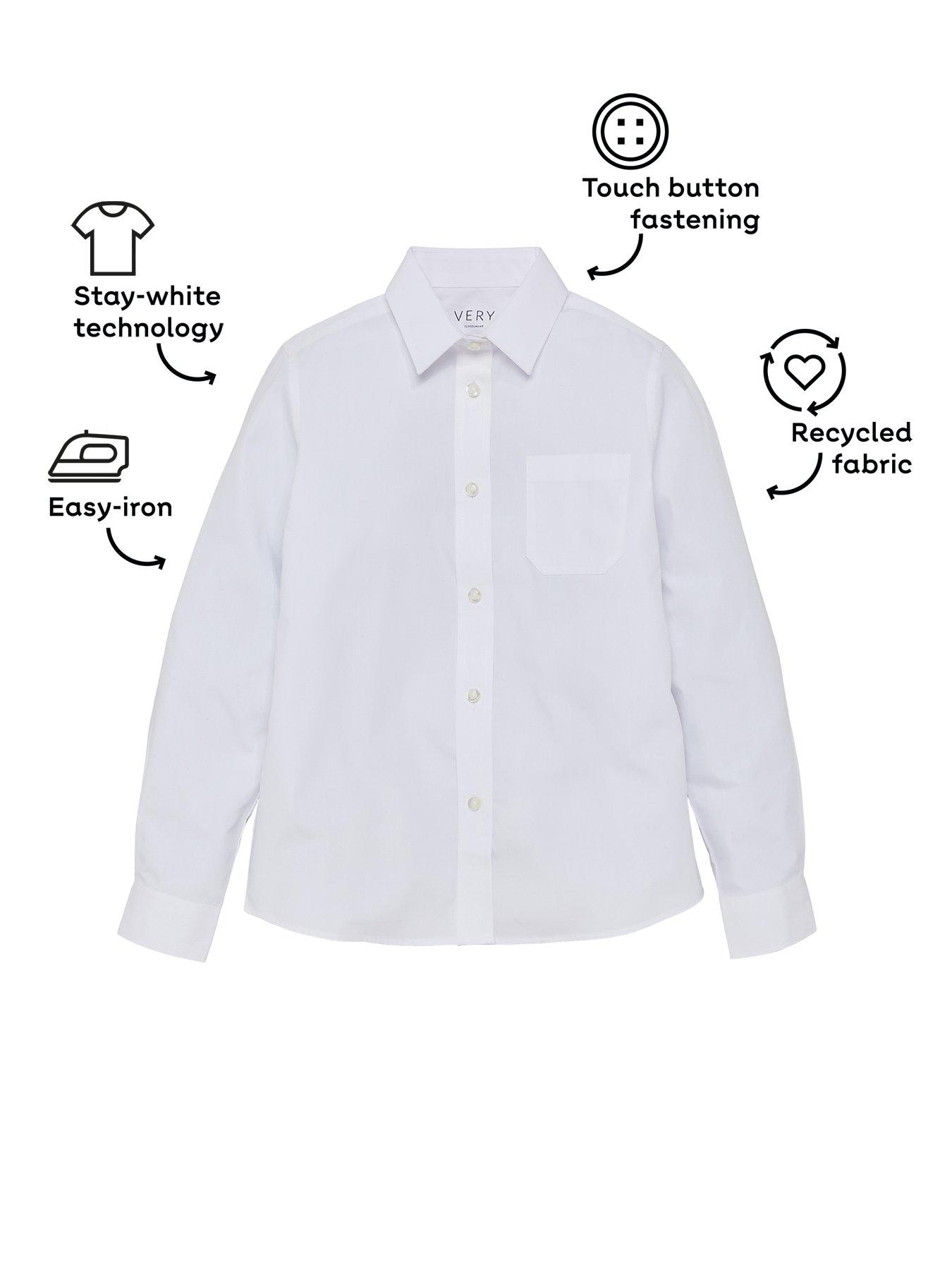  image of the-very-collection-girls-3-packnbsplong-sleeve-blouses-white