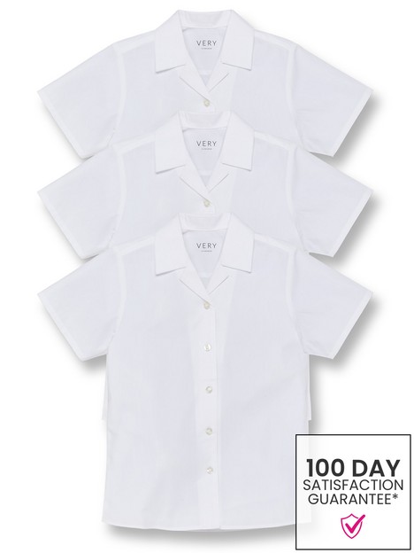 everyday-girls-3-packnbsprecycled-polyester-revere-short-sleeve-blouse-white