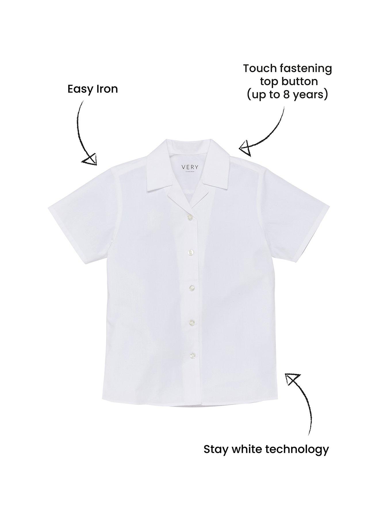 back image of everyday-girls-3-packnbsprevere-short-sleeve-blouse-white