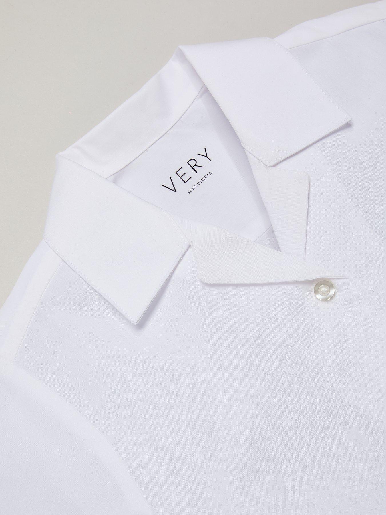 Image 5 of 6 of The Very Collection Girls 3 Pack&nbsp;Revere Short Sleeve School&nbsp;Blouse - White