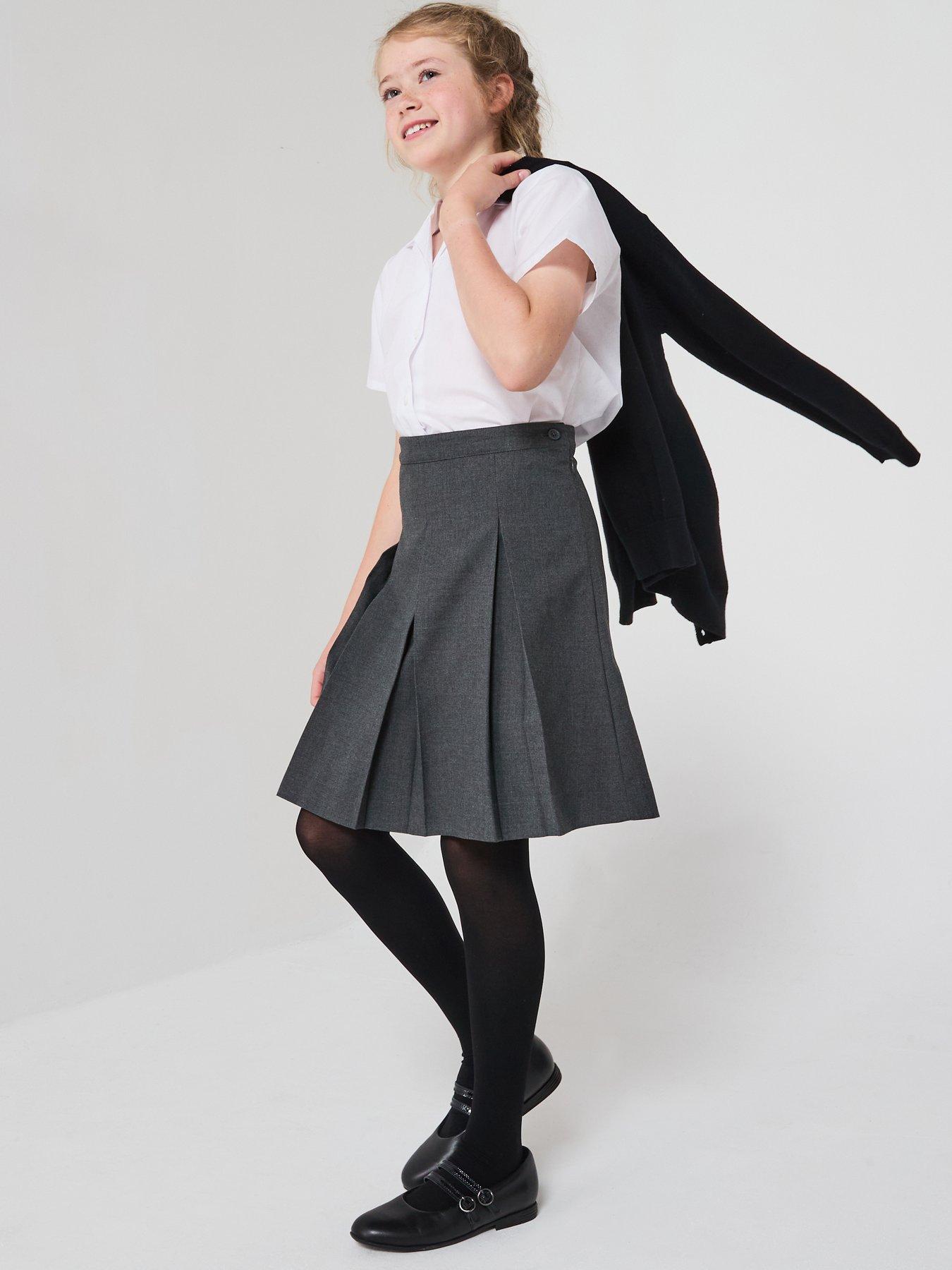 Image 6 of 6 of The Very Collection Girls 3 Pack&nbsp;Revere Short Sleeve School&nbsp;Blouse - White