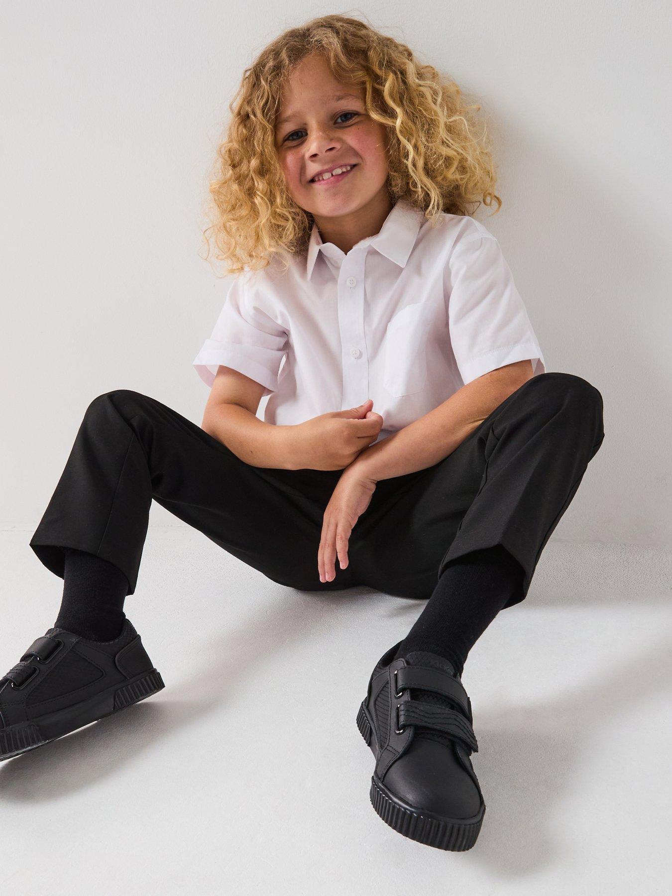 The Very Collection Boys 5 Pack Short Sleeve School Shirt - White
