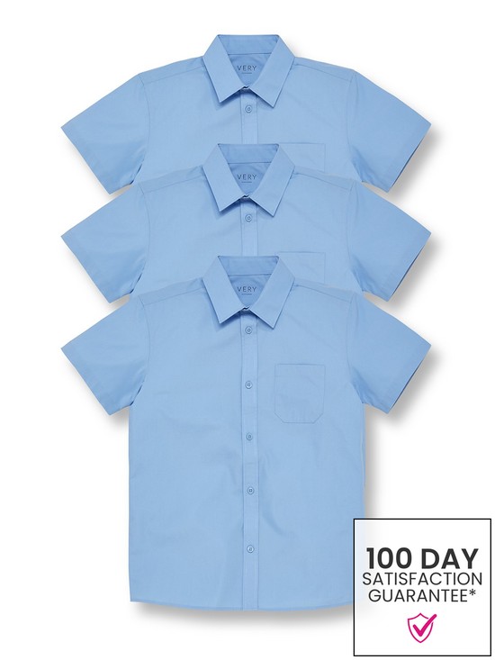 stillFront image of everyday-boys-3-packnbspshort-sleeve-shirts-blue