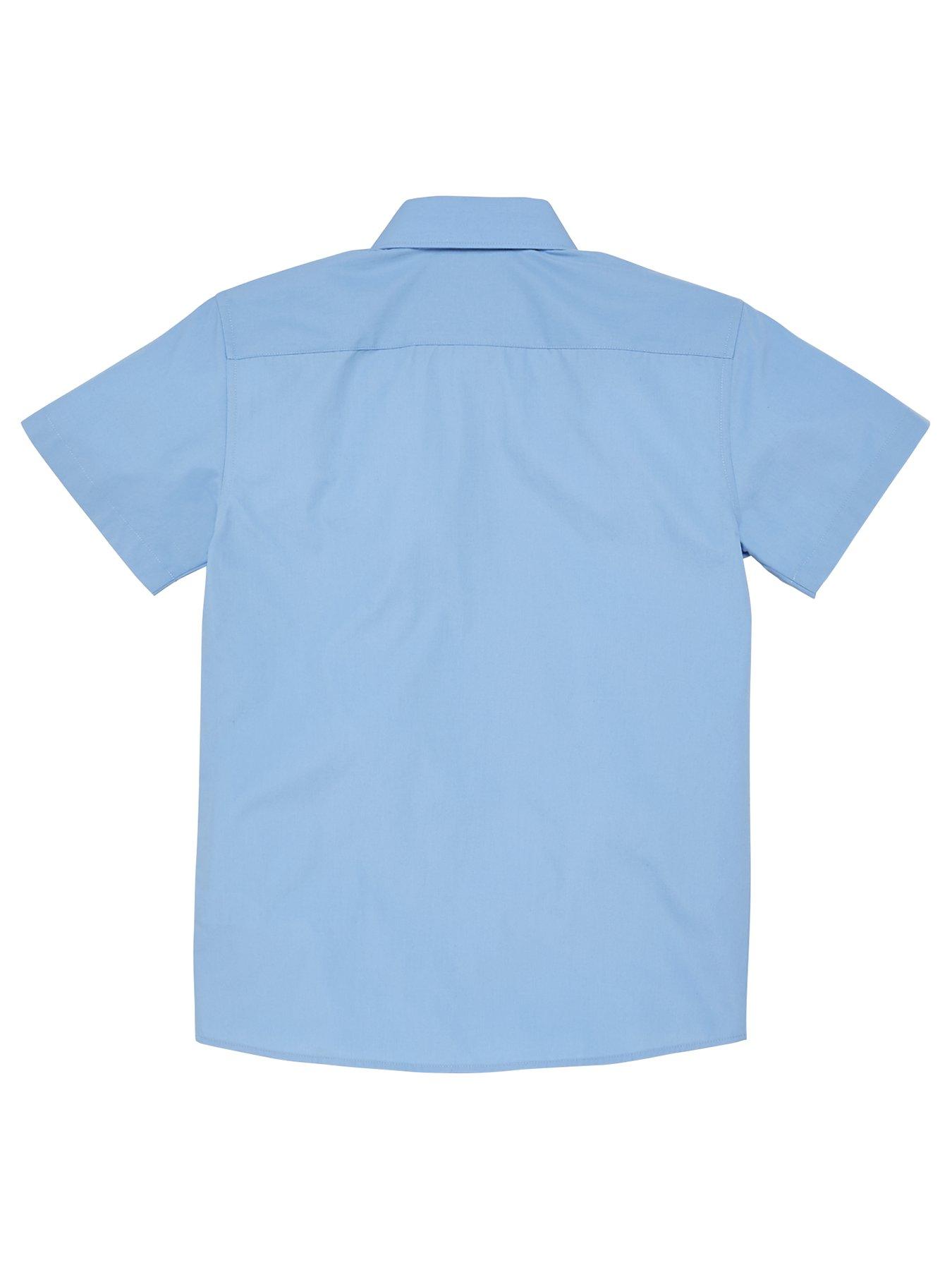  image of everyday-boys-3-packnbspshort-sleeve-schoolnbspshirts-blue