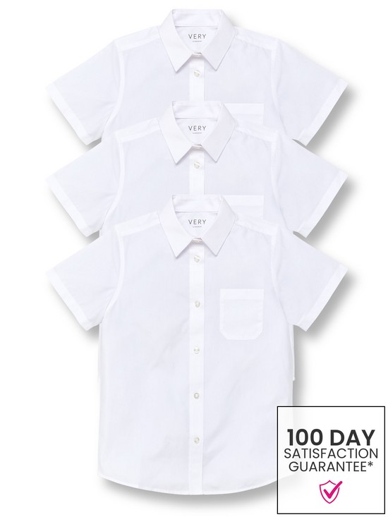 front image of everyday-boys-3-packnbspshort-sleeve-shirts-white