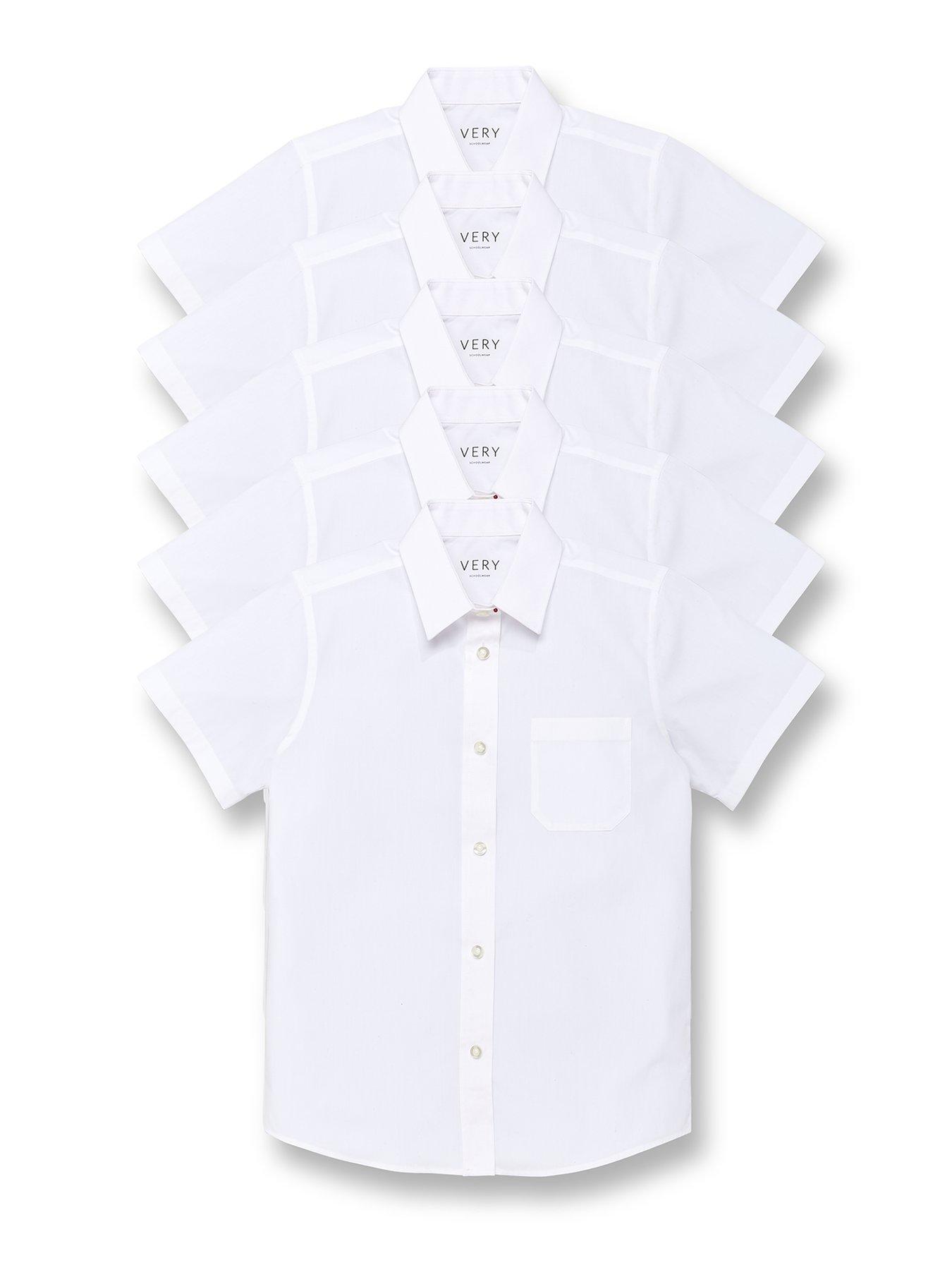  image of everyday-girls-5-packnbspshort-sleeve-schoolnbspblouses-white