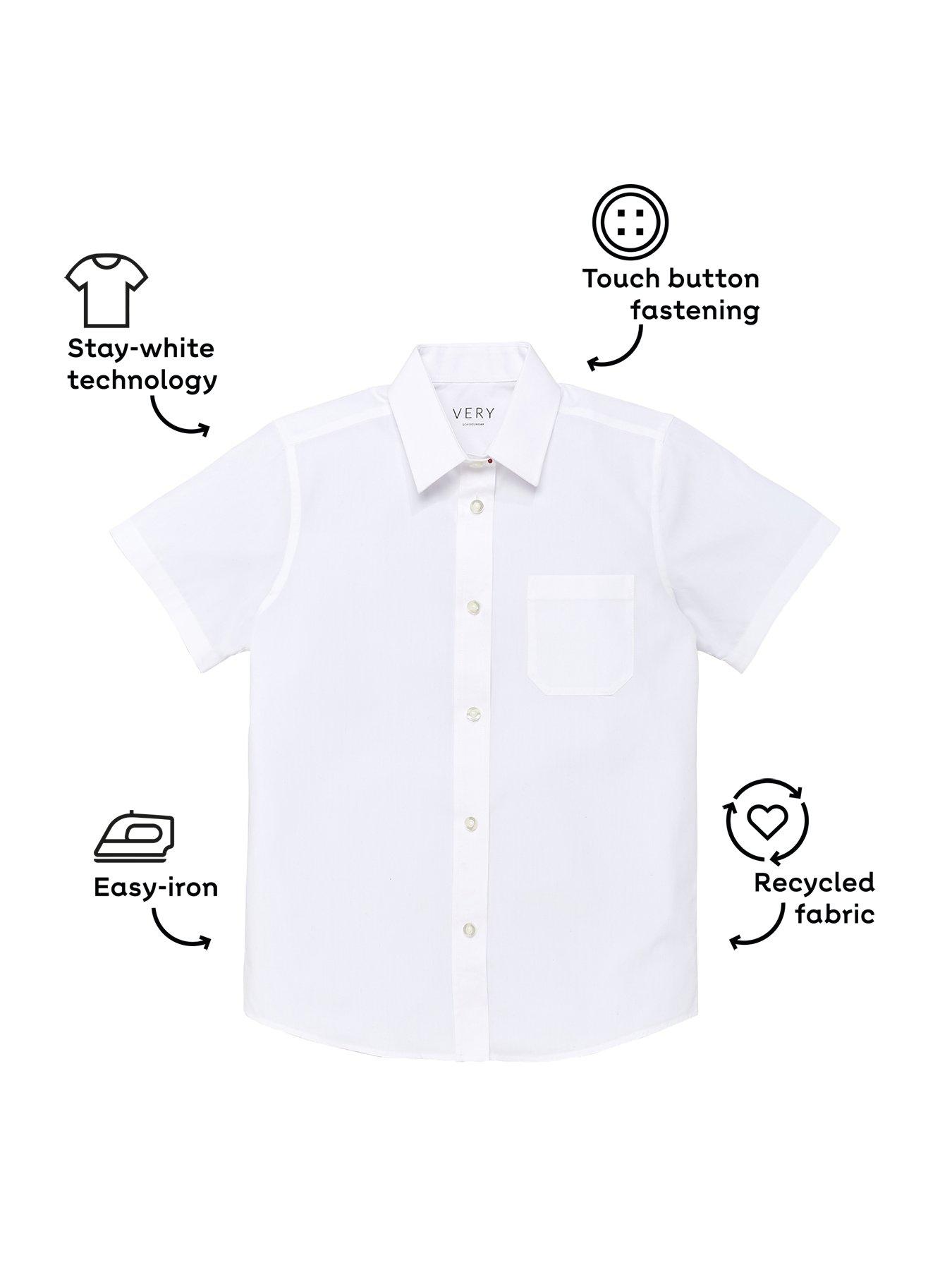  image of everyday-girls-5-packnbspshort-sleeve-schoolnbspblouses-white