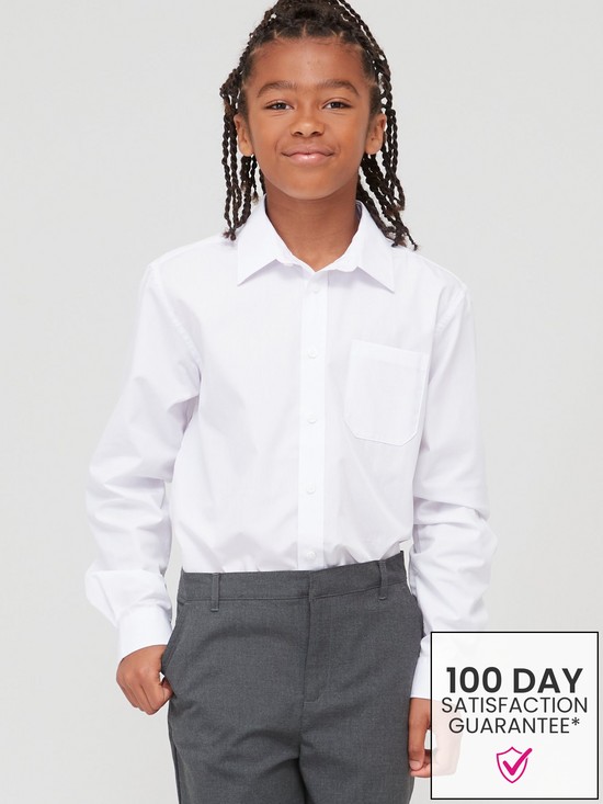 front image of everyday-boys-3-packnbsplong-sleeve-shirts-white
