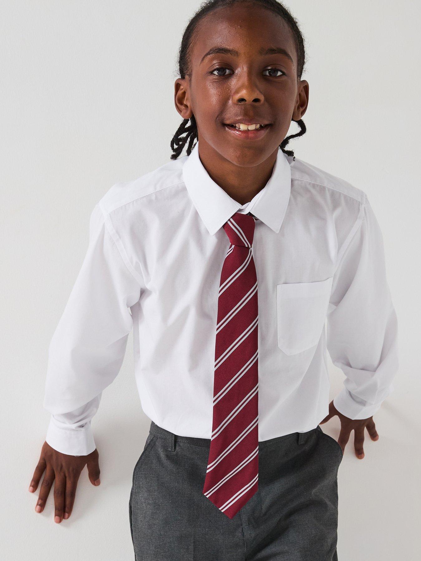 Image 1 of 6 of The Very Collection Boys 3 Pack&nbsp;Long Sleeve Shirts - White