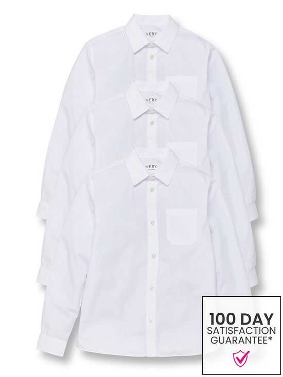 stillFront image of everyday-boys-3-packnbsplong-sleeve-shirts-white