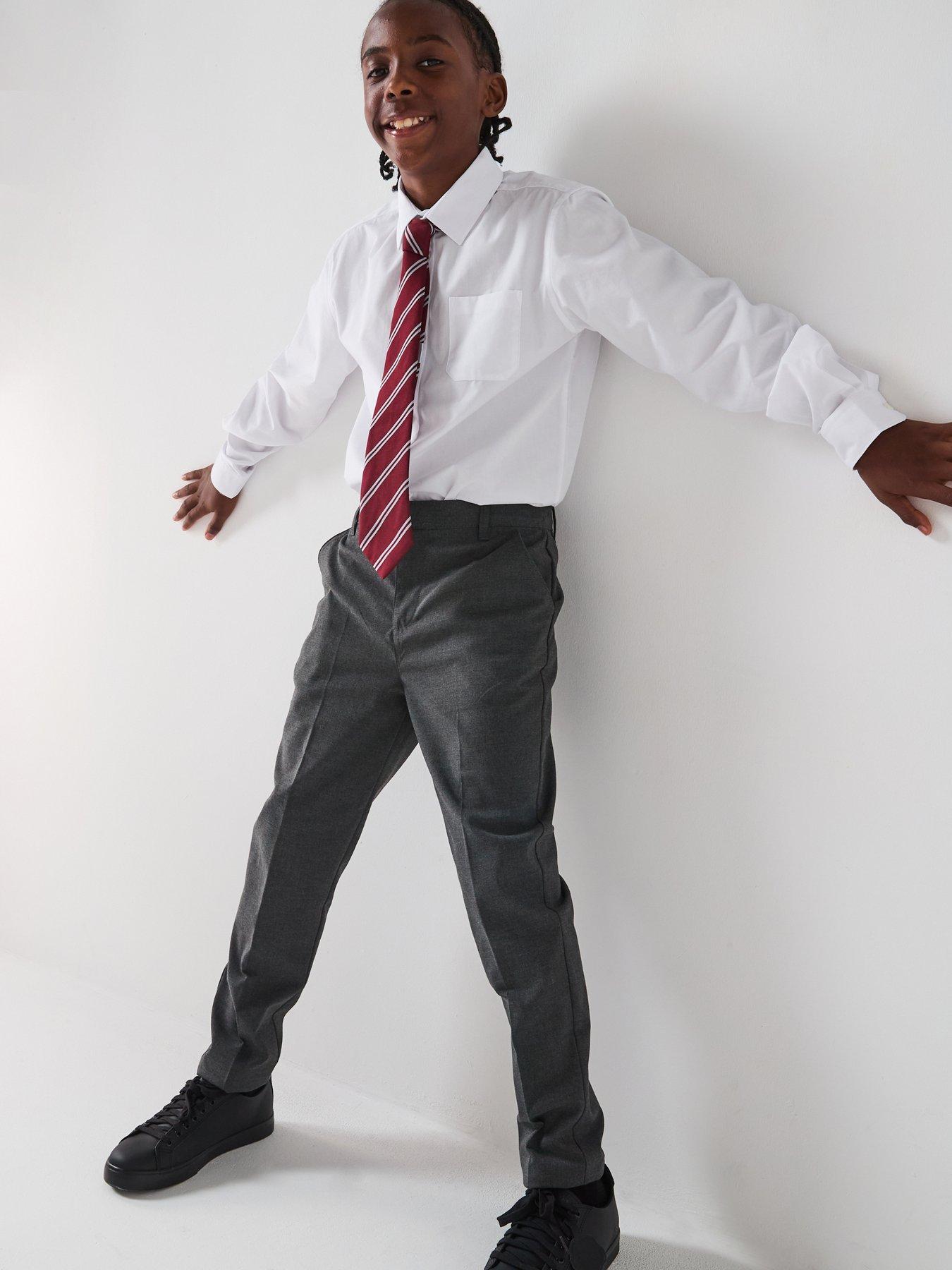 Image 6 of 6 of The Very Collection Boys 3 Pack&nbsp;Long Sleeve Shirts - White