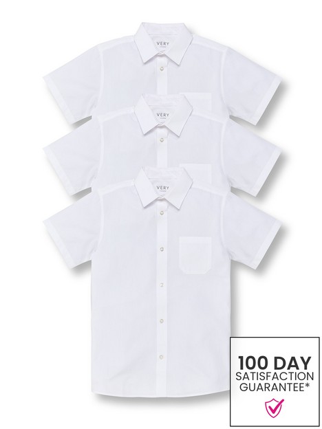 everyday-boysnbspshort-sleeve-shirts-slim-fit-3-packnbspnbsp--white
