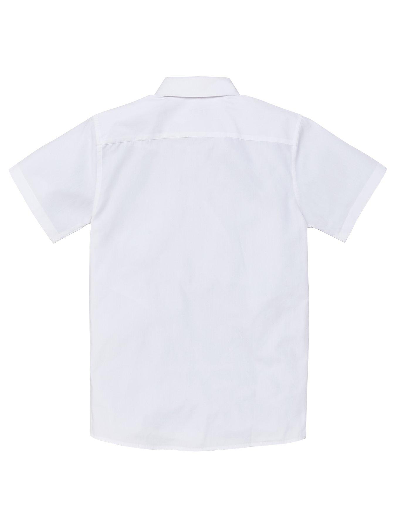 Image 3 of 6 of The Very Collection Boys 3 Pack Slim Fit Easy-Iron School Shirts - White
