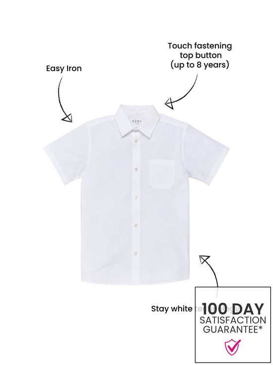 back image of everyday-boysnbspshort-sleeve-shirts-slim-fit-3-packnbspnbsp--white