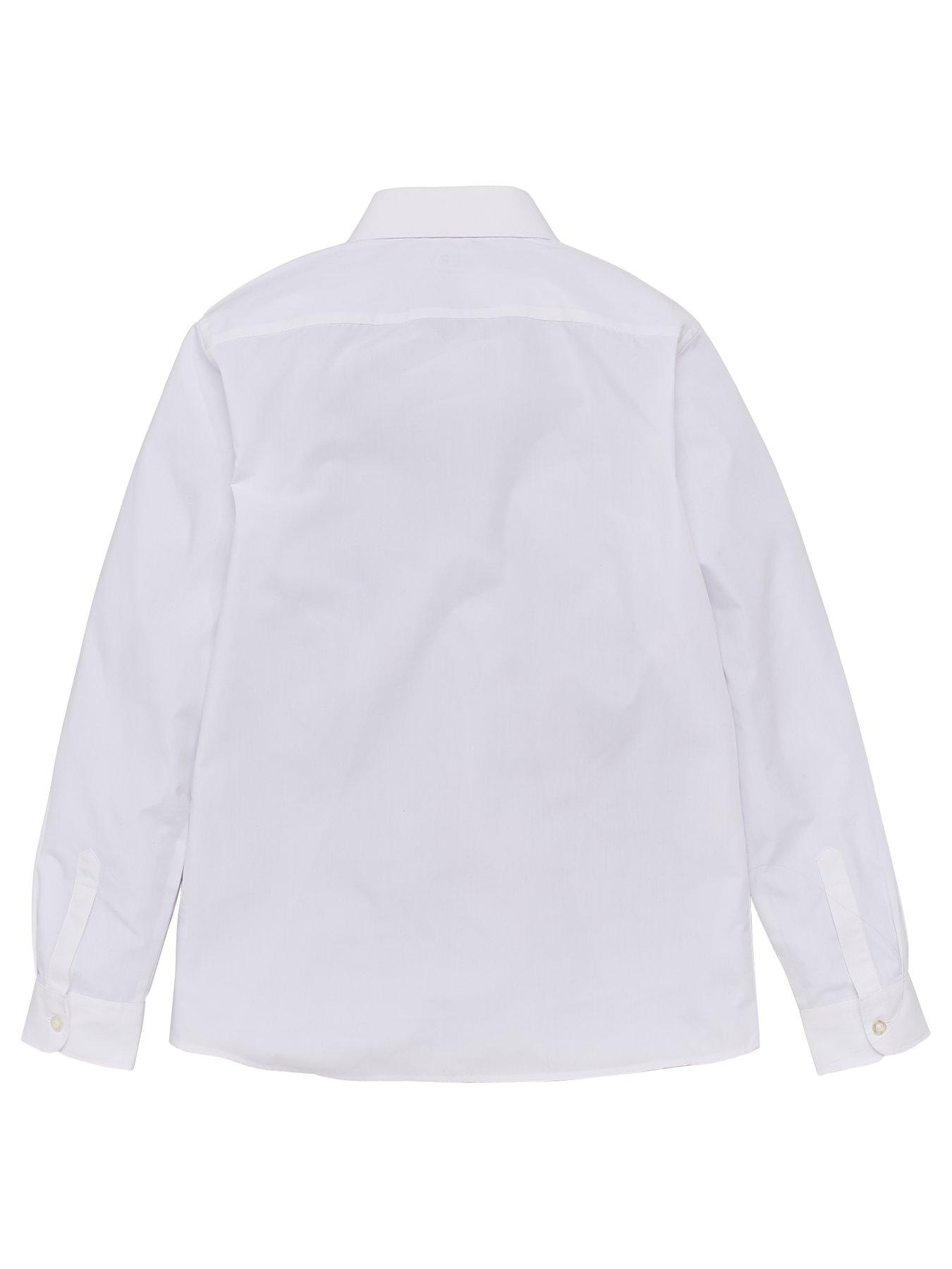Image 3 of 6 of The Very Collection Boys 3 Pack Slim Fit Easy-Iron Shirts - White