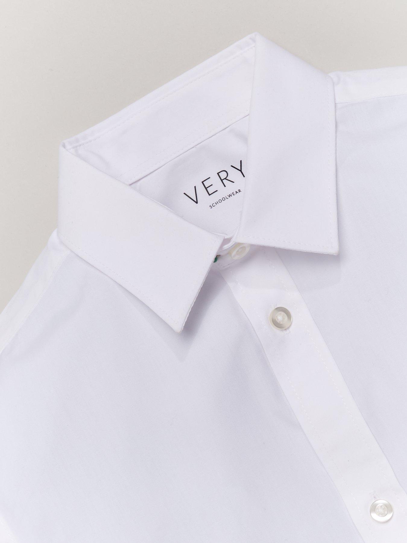 Image 5 of 6 of The Very Collection Boys 3 Pack Slim Fit Easy-Iron Shirts - White
