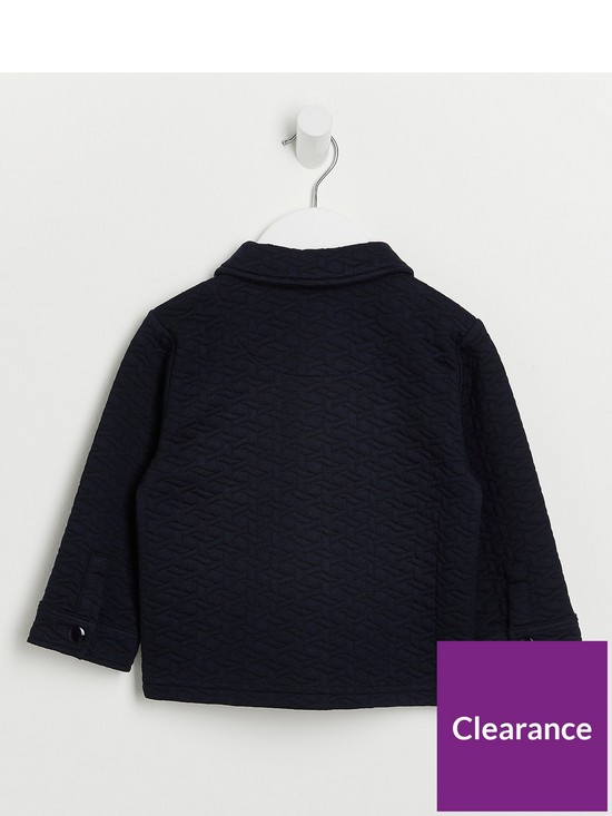 back image of river-island-mini-mini-boys-quilted-shacket-navy