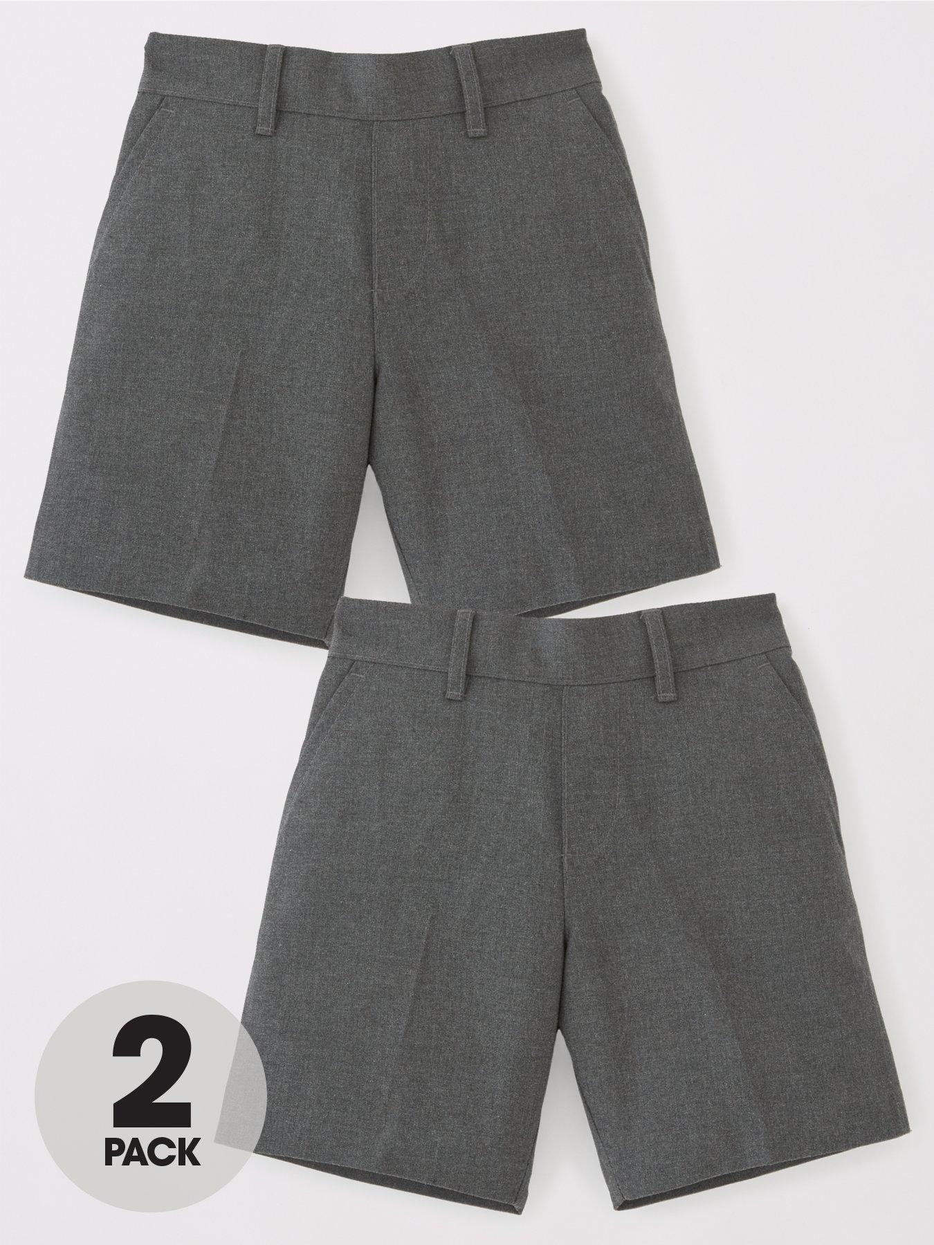 front image of everyday-boys-pull-on-shorts-2-packnbsp--grey