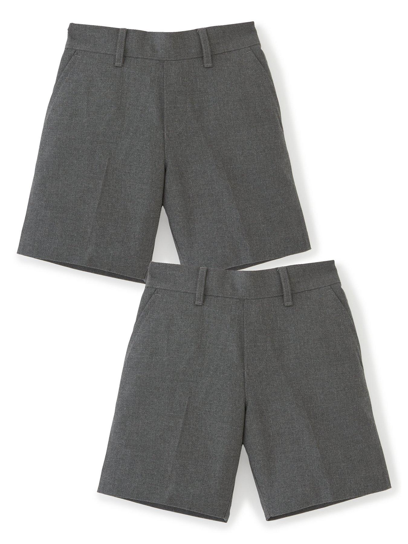 front image of everyday-boys-2-pack-grey-pull-on-short