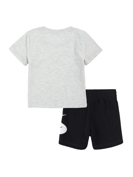 back image of nike-infant-boys-nswnbspswoosh-t-shirt-amp-shorts-set-black